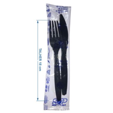 Kit talher super reforçada garfo e faca preto com 250 kits <strong><p style="font-size:14px;color:#f2a509;">Venda limitada: Máx 2 caixas. </p></strong><p style="font-size:12px;">Para outras quantidades fale conosco.</p>